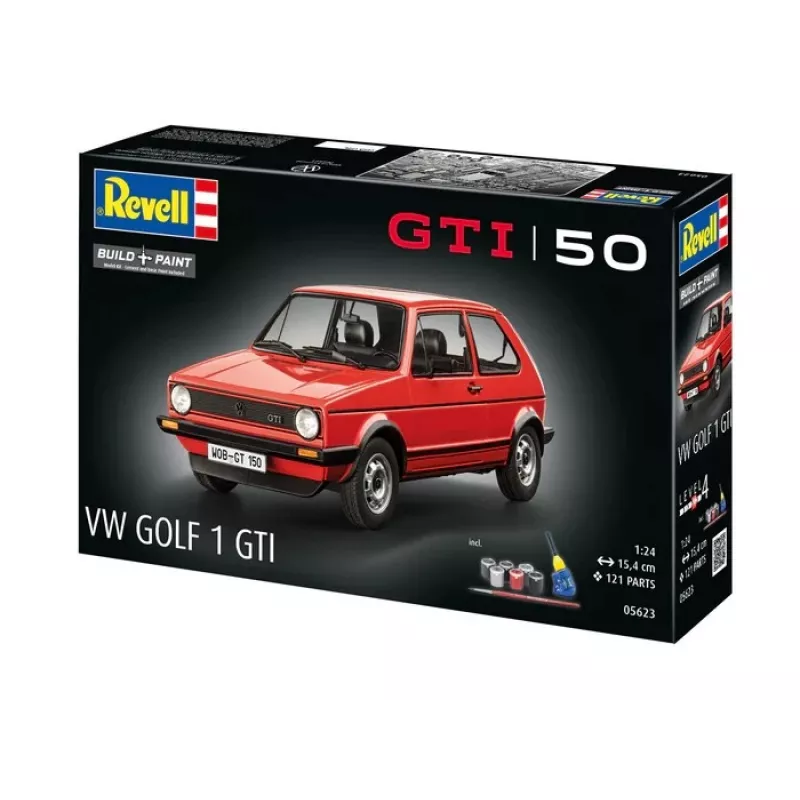 Plastic model car REVELL VW Golf1 GTI 50 years 1:24 scale