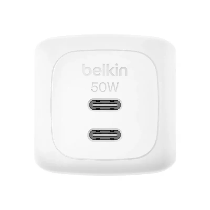 Wall charger Belkin WCH019KQWH 50W Dual USB-C PD PPS