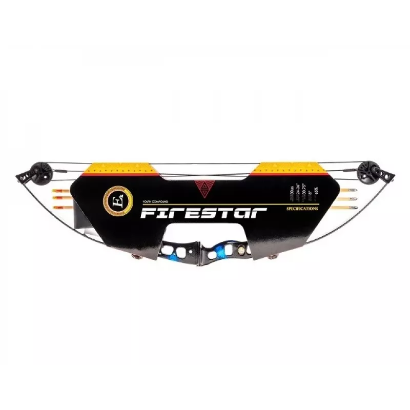 Compound bow POE LANG Firestar 25 lbs, carbon/aluminium construction, 740 mm length, 3 arrows & rest