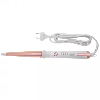 Curling iron Adler AD 2119 — tapered 12–25 mm ceramic barrel, adjustable 120–200 °C, 45 W, pink