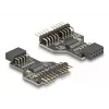 DeLOCK 60045 cable gender changer 9 pin USB 2.0 2 x 9 pin header Black