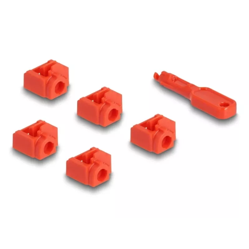Port blocker DeLOCK 20928 RJ-45 Red Plastic 11 pcs