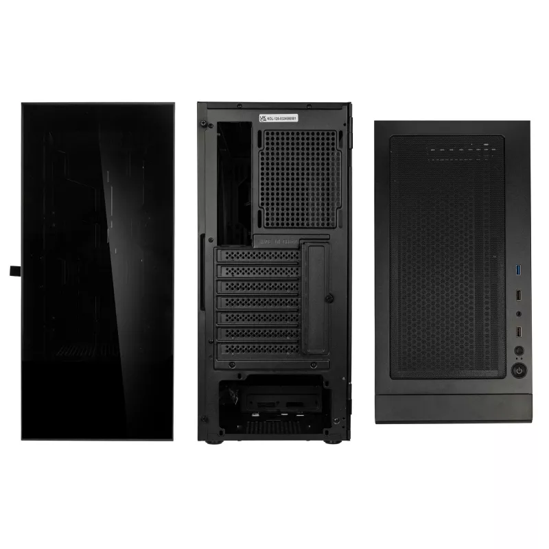 Computer Case Kolink Observatory HF Glass Core Midi-Tower - Black