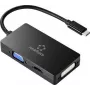 Renkforce RF-4633066 USB-C / HDMI / DVI / VGA Adapter [1x USB-C™ Plug - 1x VGA-Socket, HDMI-Socket, DVI-Socket 24+5pol.] Black (RF-4633066)