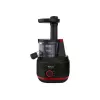 Slow juicer Tefal Juiceo ZC150 — 150 W, 4.5 cm feeding tube, 0.8 L juice & pulp containers, 80 RPM, Black/Red