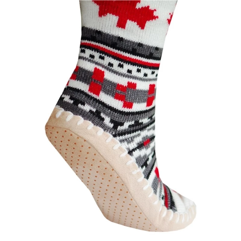 Slipper boot Glovii GQ4M unisex — winter polyester upper, synthetic outsole, carbon fibres, uni size, multi-pattern (grey/red/white)
