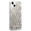Karl Lagerfeld KLHCP14MLMNMS iPhone 14 Plus 6.7 hardcase silver / silver Liquid Glitter Monogram