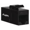 Keystone module LANBERG KSU6-3000 — Cat6 U/UTP RJ-45 female to RJ-45 female, flat construction, black