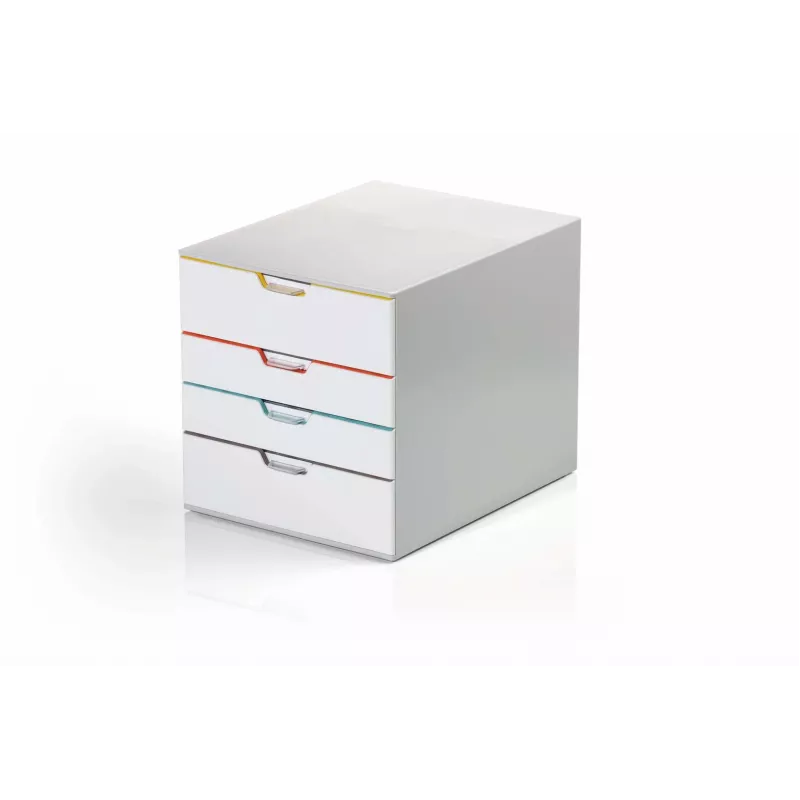 Durable VARICOLOR MIX 4 Plastic Drawer Unit Grey 4 Drawers