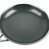 Frying pan KOHERSEN NX CERAMIC 24 cm, stainless steel body, NX CERAMIC non-stick coating, induction compatible, with lid