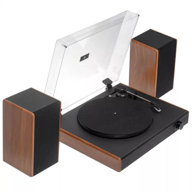 Belt-drive turntable Adler AD 1915 USB — ceramic platter, 45 RPM, DC motor, Bluetooth 5.4, USB output, 2×10 W speakers