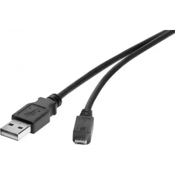 USB 2.0 cable Renkforce 1574809, 3 m, black, A–A data/charging