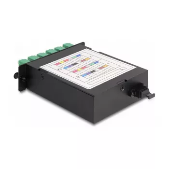 DeLOCK Fiber Optic HD Cassette MPO male to 12 x LC Duplex female 24 fibers Single-mode 9/125 µm
