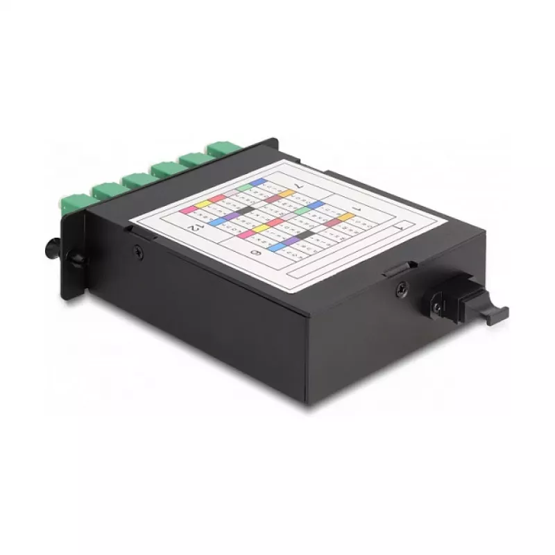 DeLOCK Fiber Optic HD Cassette MPO male to 12 x LC Duplex female 24 fibers Single-mode 9/125 µm