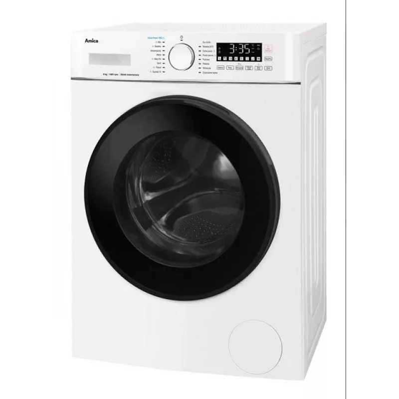Washing Machine Amica Capacity 8kg, Energy Class a, 1400 RPM, 16 Programmes, White