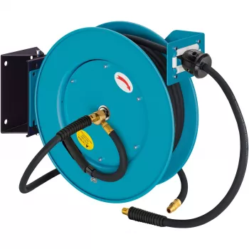 Open Hose Reel 9040OS-10, 20 Meter, Compressed Air Hose Blue, 2 Meter Connection Hose