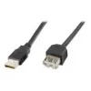 Digitus ASSMANN Basic - USB-Extension Cable - USB Type A, 4-pin (M) - USB Type A, 4-pin (W) - 3 m (USB/USB 2.0) - Moulded - Black (AK-300200-030-S)