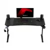 Gaming desk huzaro Hero 3.6 — rectangular 1400×600 mm, height adjustable 560–790 mm, black, H-legs, 15 mm top