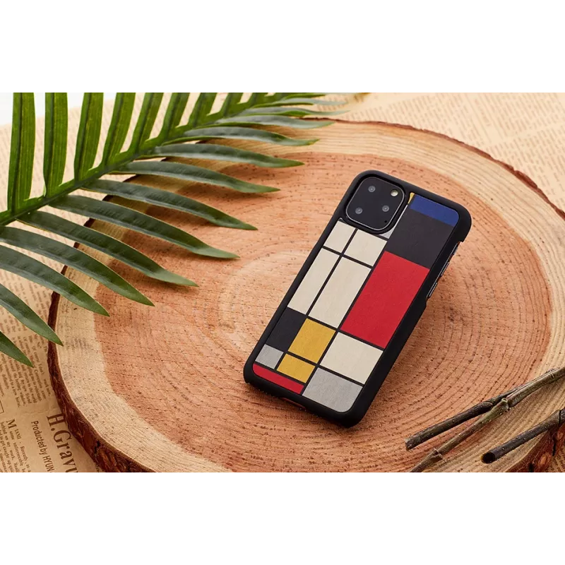 Smartphone case man and wood for iPhone 11 Pro Max — wood black
