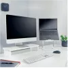 Monitor mount LEITZ Freestanding 64340001 — desk stand for 61 cm (24 inch) screens, 20 kg capacity, height adjustable, white