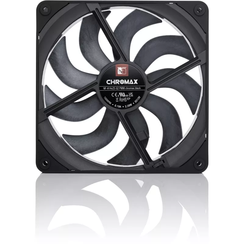 Noctua NF-A14x25 G2 PWM chromax.black 140mm Case Fan