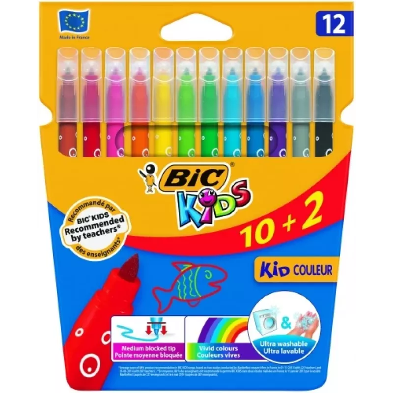 BIC Felt tip pens CF KID750 12 colours 9202937