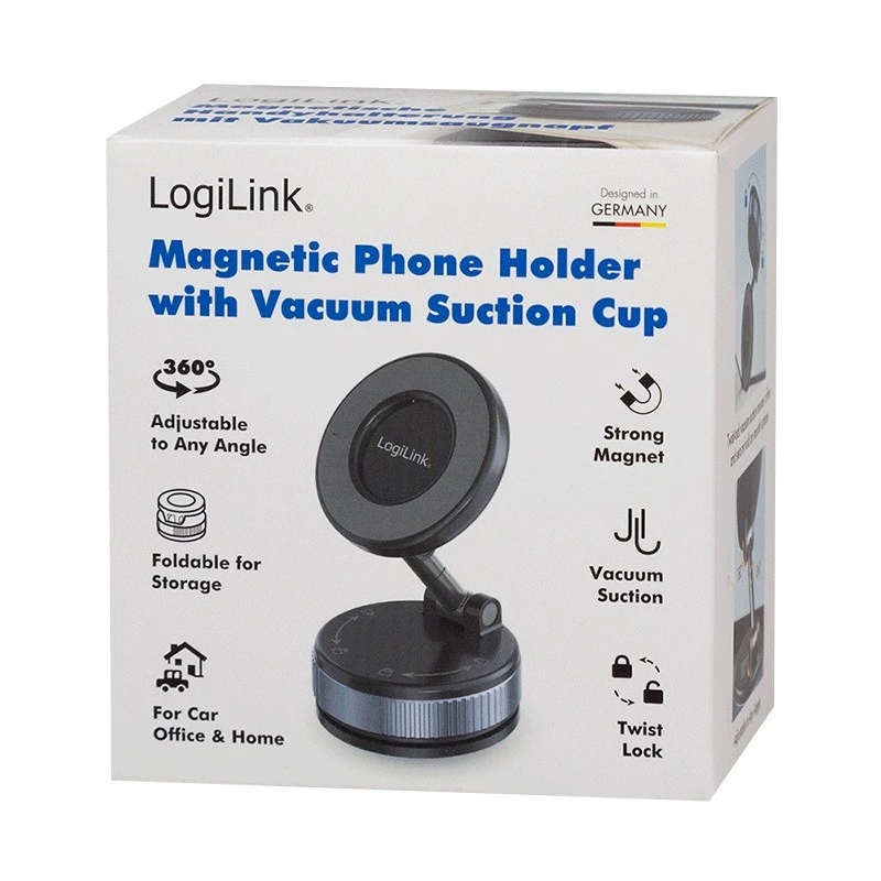 Magnetic smartphone hole r with vacuum suction