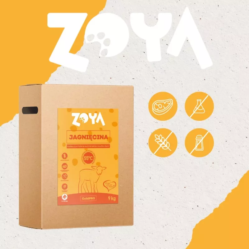 Dry dog food ZOYA ColdPRO Lamb 9 kg — adult maintenance formula, 26% protein, 9.5% fat, gluten‑ and soy‑free