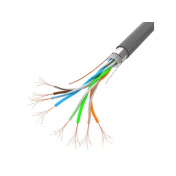 Networking cable LANBERG LCF5-11CC-0305-S Cat5e F/UTP, 24 AWG CCA, 305 m, grey