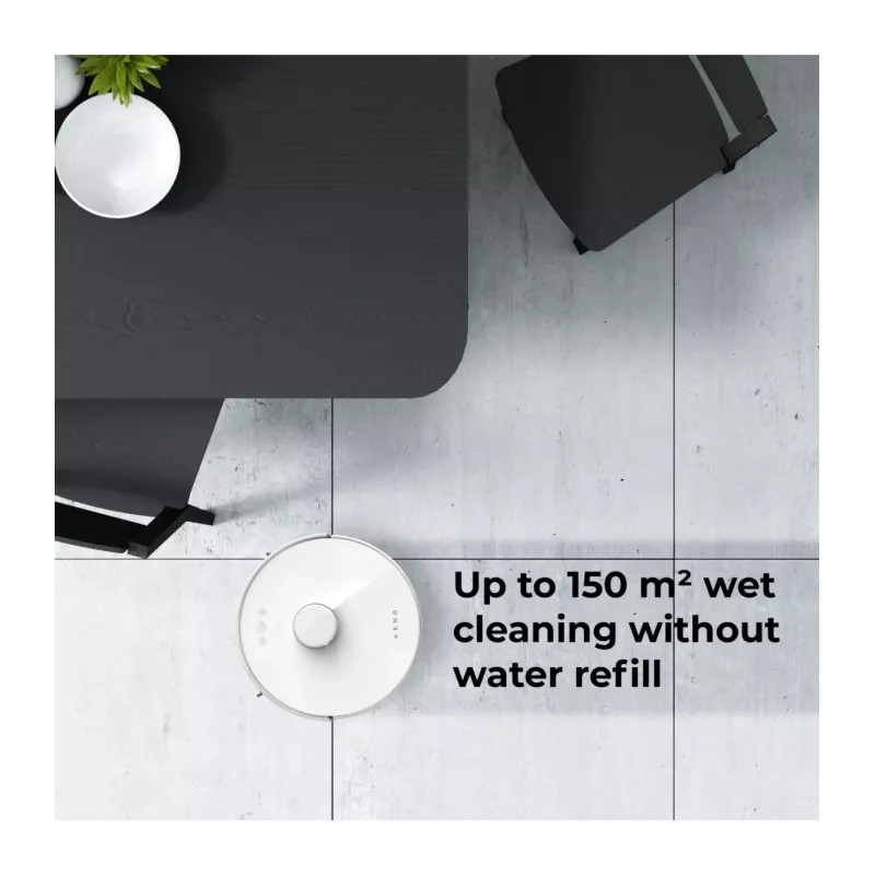 AENO Robot Vacuum Cleaner RC2S: wet & dry cleaning, smart control AENO App, powerful Japanese Nidec motor, turbo mode