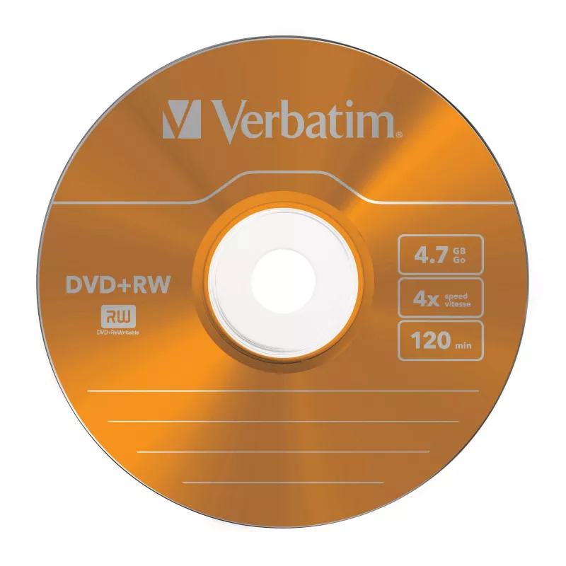 VERBATIM 43297 Verbatim DVD+RW slim jewel case 5 4.7GB 4x Colour