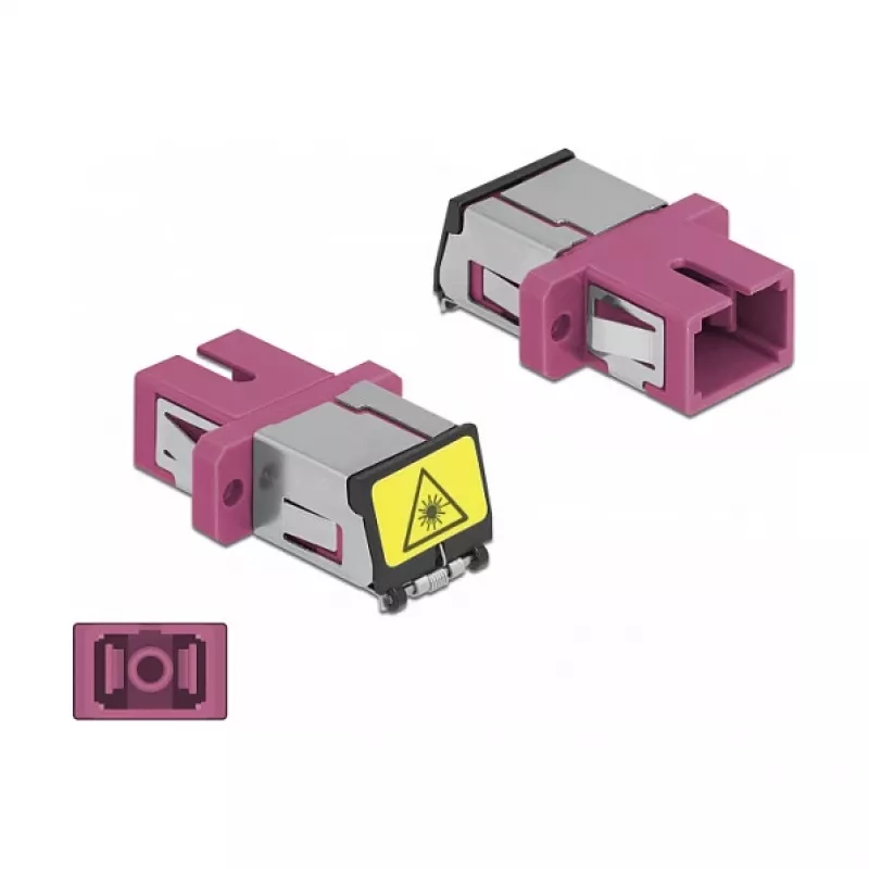Optical Fiber Coupler DeLOCK 86891 SC Simplex Female to SC Simplex Female Multi-mode Violet