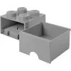 Storage box room copenhagen LEGO Storage Brick Drawer 4 – dark grey, stackable plastic drawer for toys and small items