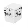 Travel power adapter GEMBIRD TPA-1A2C20-01-W — 20 W, USB-A (18 W) + 2× USB-C (20 W), Type E plug, white