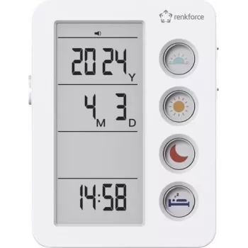 Renkforce RF-4883628 Wecker White Medikamenten-Erinnerung (RF-4883628)