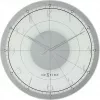 NeXtime klok 8125 Fancy Round, Ø43 cm, Wall, White/Silver