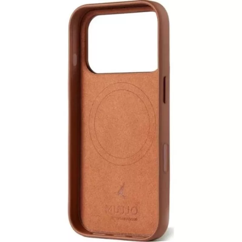 Mujjo Full Leather Case MagSafe Case for iPhone 17 Pro Brown