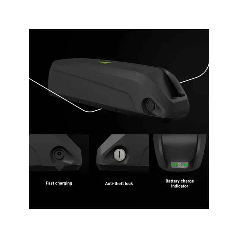 Battery Green Cell EBIKEGCF03 48V 14500mAh Lithium-Ion Black