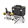 Plunge Router DeWalt DCW620NT-XJ, battery brushless, 18V, 1600W output, 11–23k RPM, 12.7mm collet, dust port, LED, 3.6kg, case