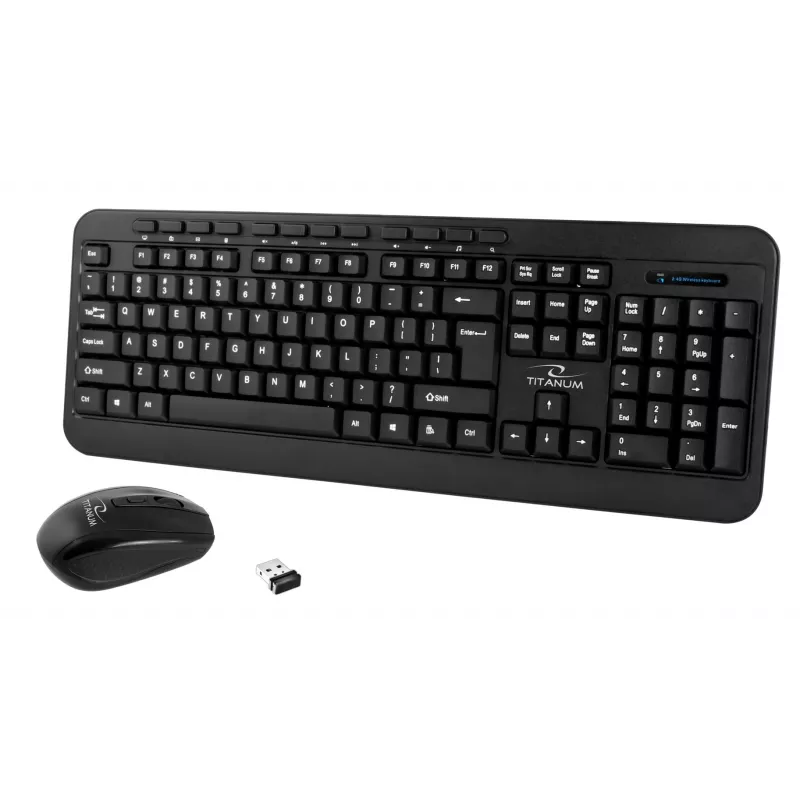 Wireless keyboard and mouse set ESPERANZA Akron TK109 2.4 GHz, USB receiver, black