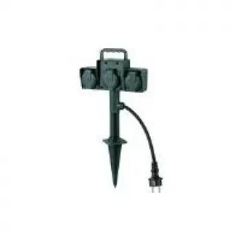 Power Extension Cable Bachmann 394.175 2m 3 AC Outlets Outdoor Green