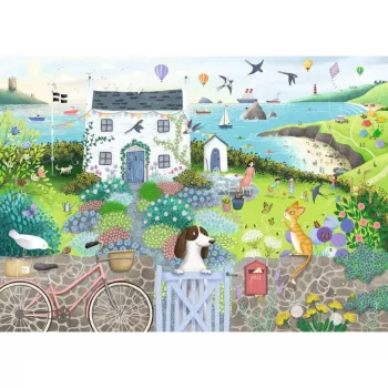 Jigsaw puzzle Ravensburger Coastal Cottage 1000 pcs, 700 mm width, 2 mm thickness