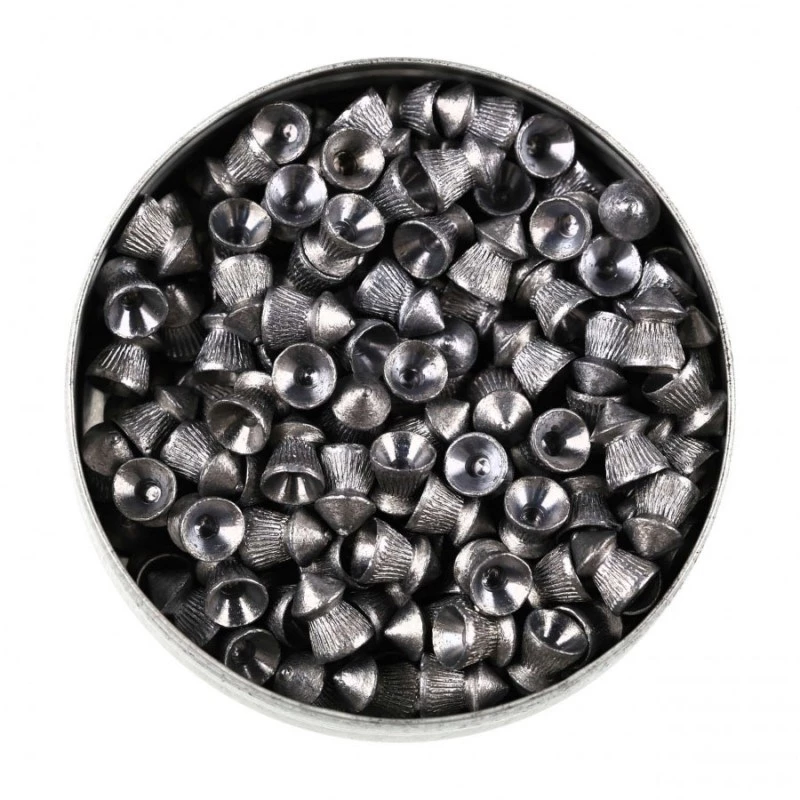 Gun pellet UMAREX Pointed Ribbed Shot Cobra 6.35 mm, 1.56 g, silver, 200 pcs