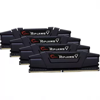 DIMM 64 GB DDR4-3600 (4x 16 GB) Quad-Kit, Arbeitsspeicher schwarz, F4-3600C16Q-64GVKC, Ripjaws V, INTEL XMP