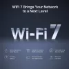 Tabletop router MERCUSYS MR47BE — Tri‑band Wi‑Fi 7 (2.4/5/6 GHz), 9300 Mbps, 3× RJ‑45, 2.5GbE, 6 external antennas