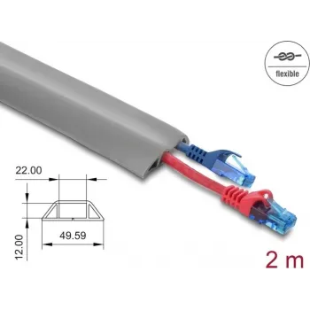 Cable sleeve DELOCK 20767 PVC Grey 1 pc