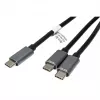 ROLINE - USB Cable - 24 pin USB-C (M) to 24 pin USB-C (M) - USB 2.0 - 1.85 m - USB-Power Supply (100 W) - Black (11.02.8308)