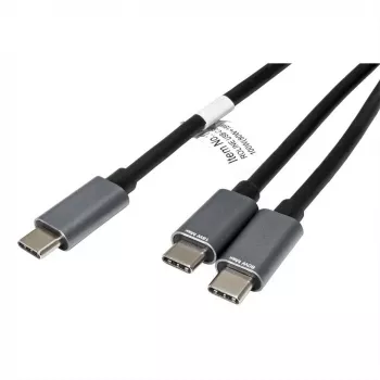 ROLINE - USB Cable - 24 pin USB-C (M) to 24 pin USB-C (M) - USB 2.0 - 1.85 m - USB-Power Supply (100 W) - Black (11.02.8308)