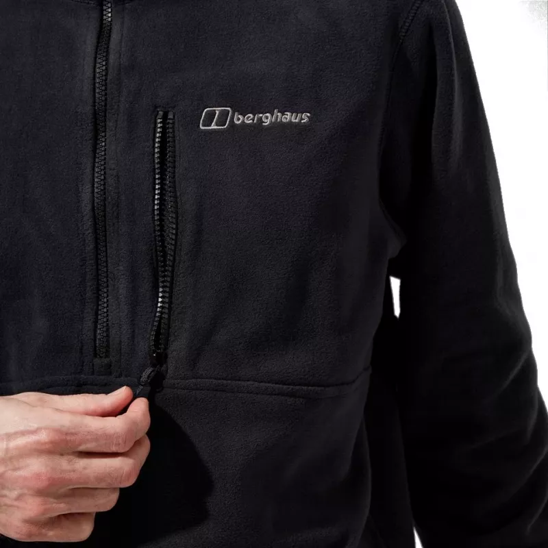 BERGHAUS Prism Half Zip Polartec® Fleece - men's fleece sweatshirt, size L (black)
