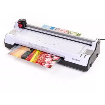 Office laminator SENCOR SLA 230 A4, compatible with A4 sheets, 2x75–2x125 mm pouch thickness range